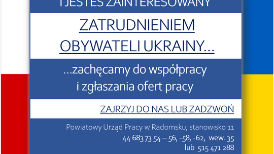 Aktywizacja zawodowa obywateli Ukrainy