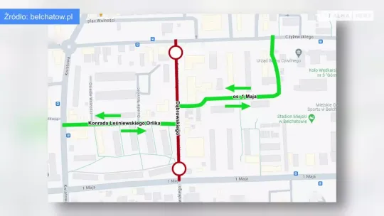Będą utrudnienia w ruchu. Ulica Dąbrowskiego w Bełchatowie zamknięta