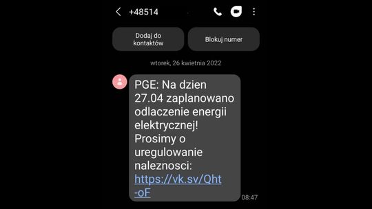 DOSTAŁEŚ SMS’A O NIEUREGULOWANYM RACHUNKU ZA ENERGIĘ ELEKTRYCZNĄ BĄDŹ GAZ? UWAŻAJ, TO MOŻE BYĆ OSZUSTWO