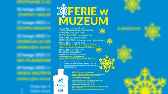 Interesujące, edukujące, kreatywne - ferie zimowe w Muzeum Regionalnym w Radomsku!