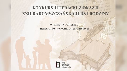 Konkurs Literacki z okazji XXII Radomszczańskich Dni Rodziny