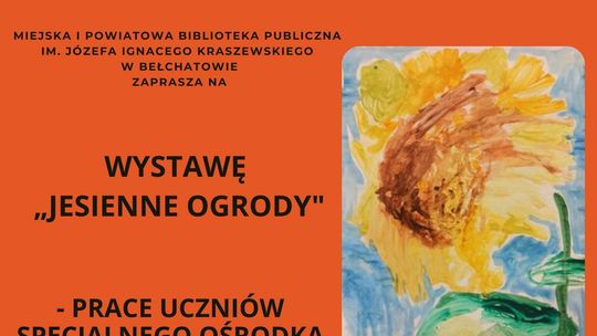 Od 8 listopada do 8 grudnia br. w Bibliotece głównej przy ul. Kościuszki 9 można oglądać wystawę prac pt. „Jesienne ogrody”.