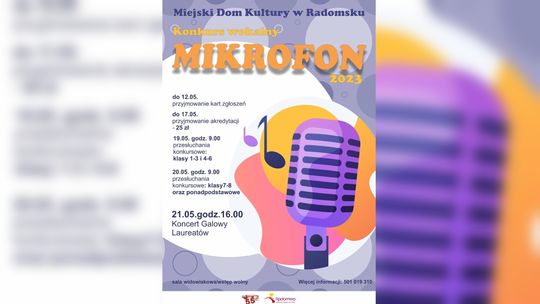 Pokaż swój talent w konkursie wokalnym„Mikrofon”