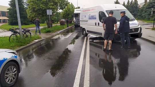 Potrącenie rowerzysty na ul. Czaplinieckiej