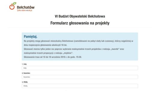 Ruszyło głosowanie na budżet obywatelski!