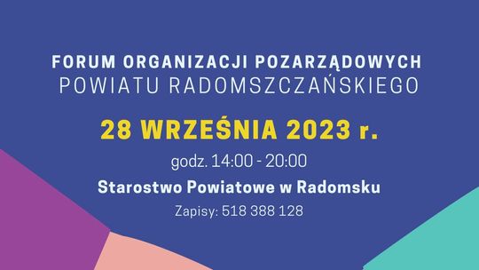 Stowarzyszenie Spot Radomsko zaprasza na Forum Organizacji Pozarządowych Powiatu Radomszczańskiego