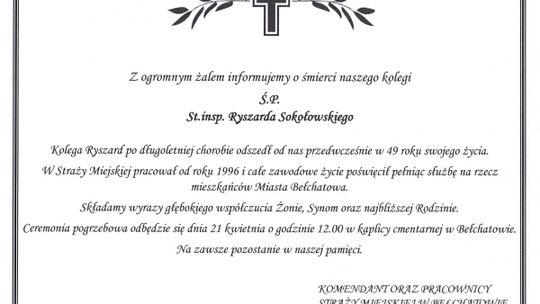 Strażnicy Miejscy żegnają kolegę