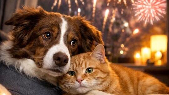 Sylwester bez stresu dla pupila. Jak pomóc zwierzętom przetrwać noc fajerwerków