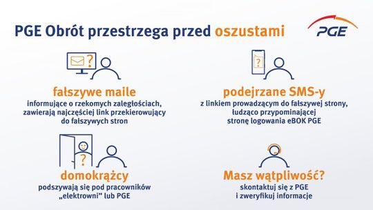 Uwaga na OSZUSTÓW - PGE Obrót ostrzega przed fałszywymi wezwaniami do zapłaty