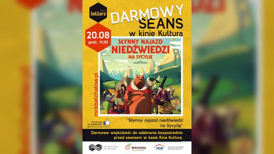 W MCK w Bełchatowie odbędzie się darmowy seans filmowy już 20 sierpnia