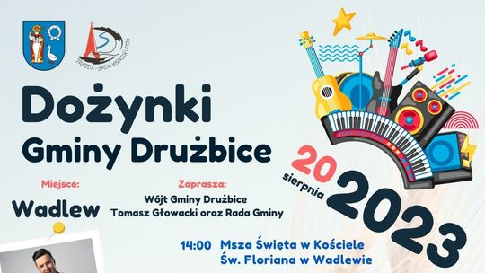 Wkrótce dożynki w gminie Drużbice. Sprawdź, jakie gwiazdy zaproszono i co będzie się działo?