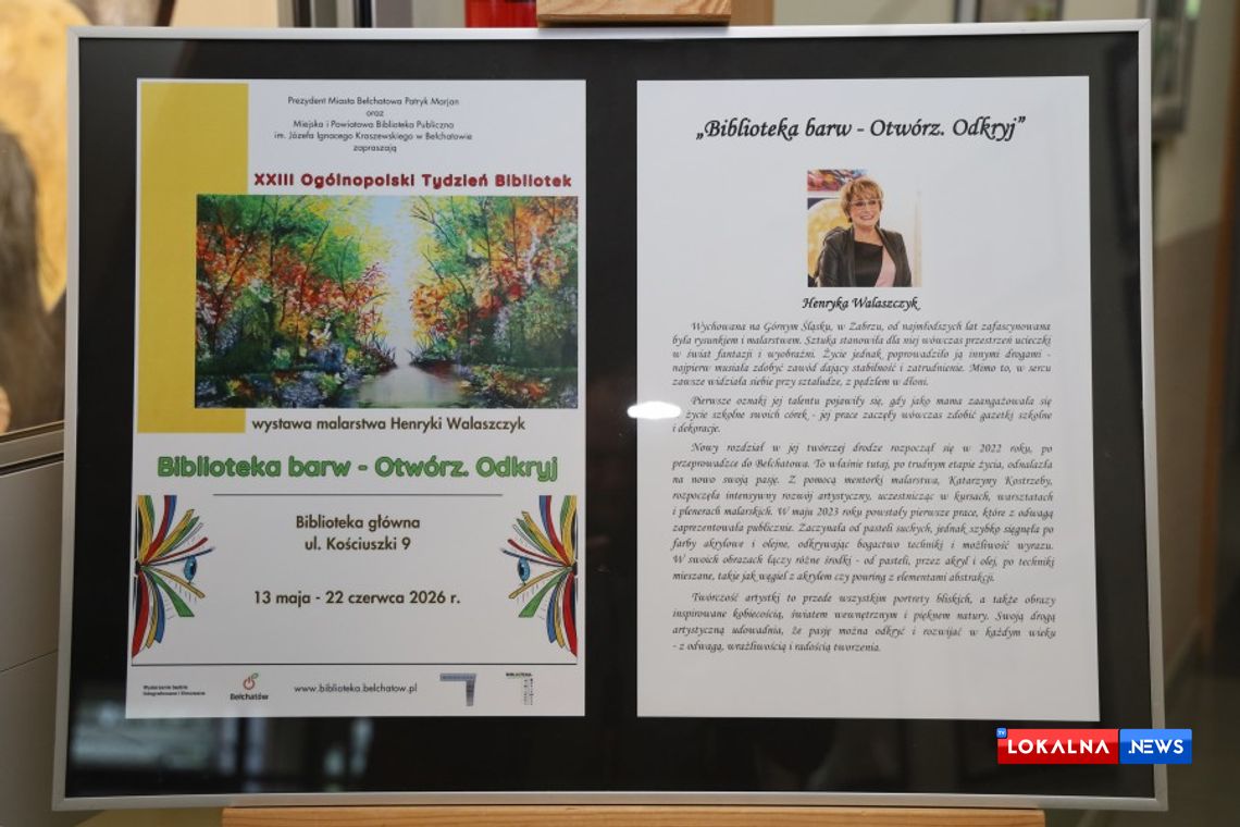 „Biblioteka barw – Otwórz. Odkryj”. Nowa wystawa malarstwa w bełchatowskiej bibliotece