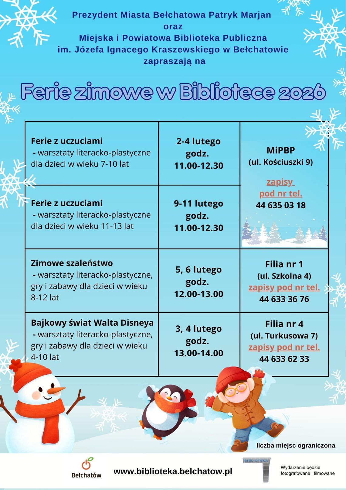 Biblioteka zaprasza na kreatywne ferie z uczuciami Biblioteka zaprasza na kreatywne ferie z uczuciami