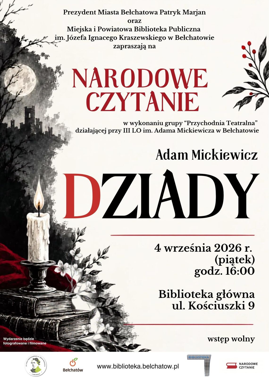 „Dziady” w teatralnej odsłonie. Narodowe Czytanie w Bełchatowie