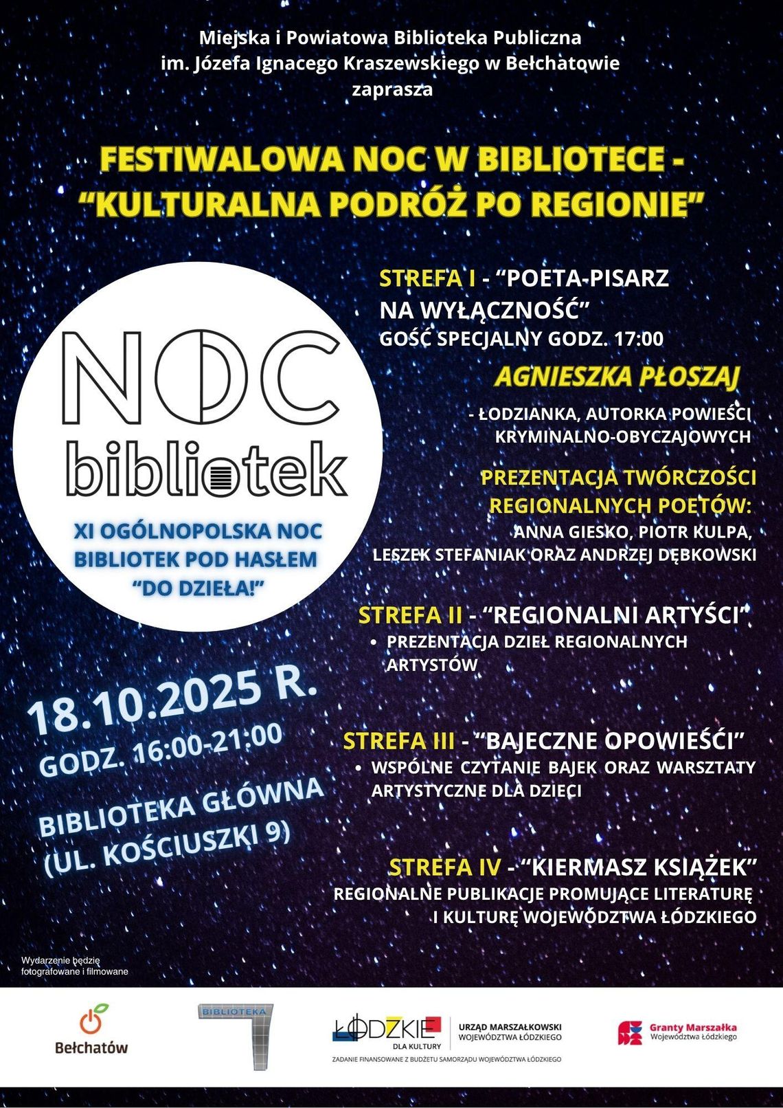 Festiwalowa Noc w Bibliotece – literacka i kulturalna podróż po regionie Festiwalowa Noc w Bibliotece – literacka i kulturalna podróż po regionie