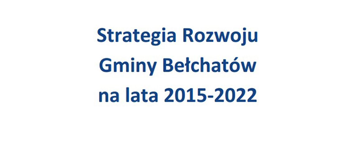 Gmina Bełchatów ze strategią rozwoju