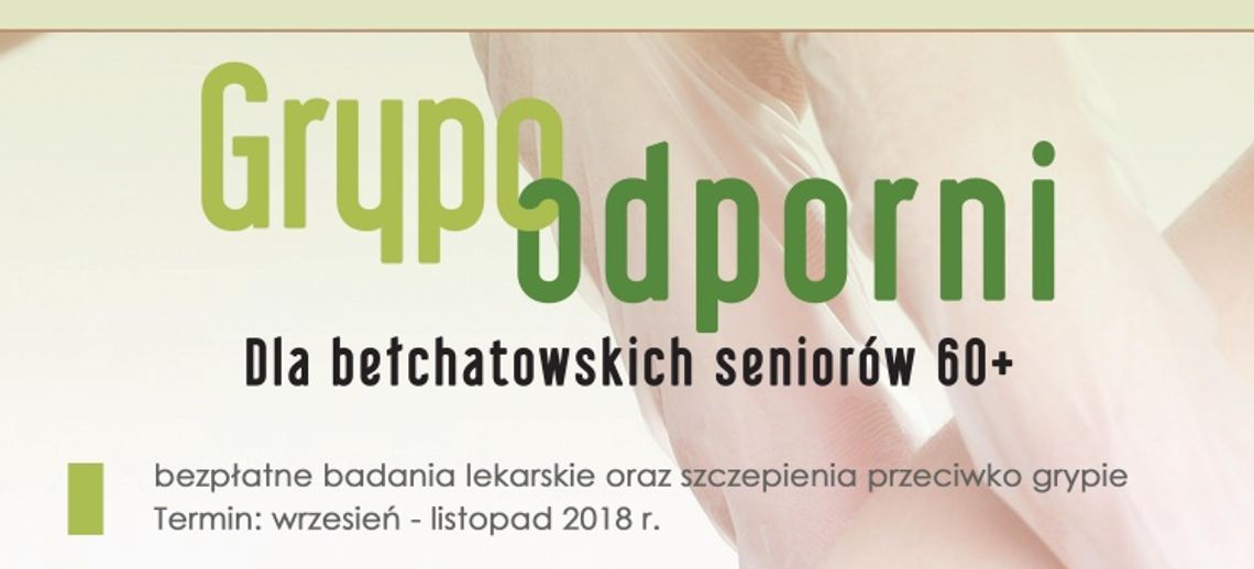 Kolejna edycja akcji „Grypoodporni 60+”