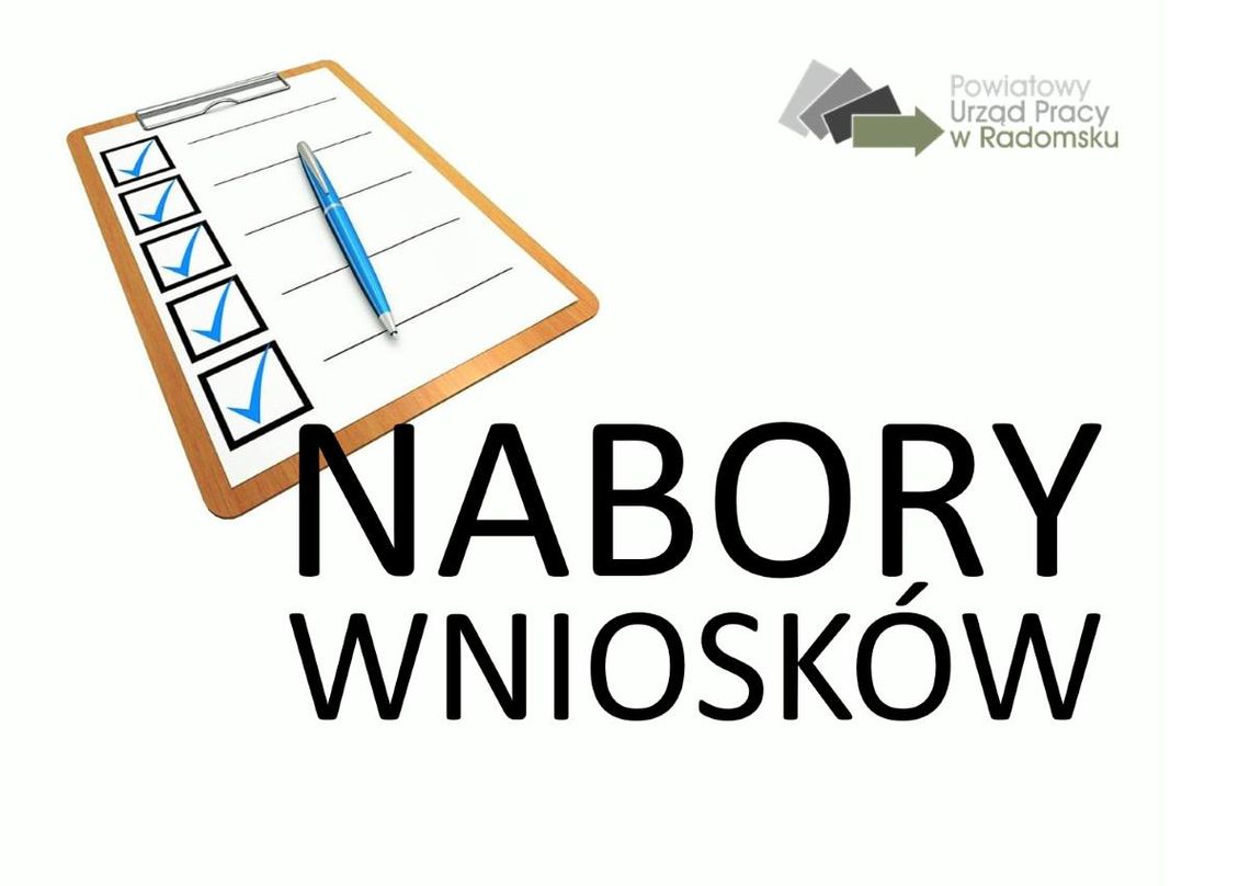 Komunikat PUP w Radomsku dotyczący naborów wniosków o wsparcie ze środków PFRON