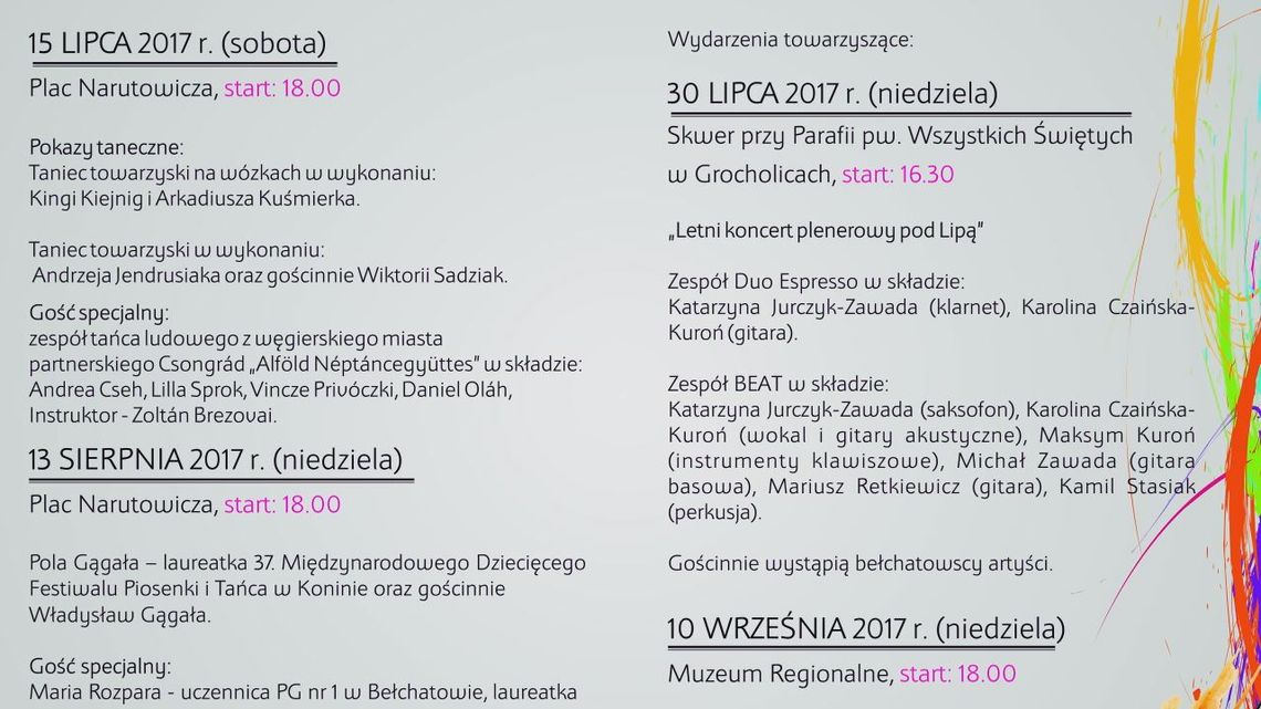 „Letni koncert plenerowy pod Lipą” w Grocholicach