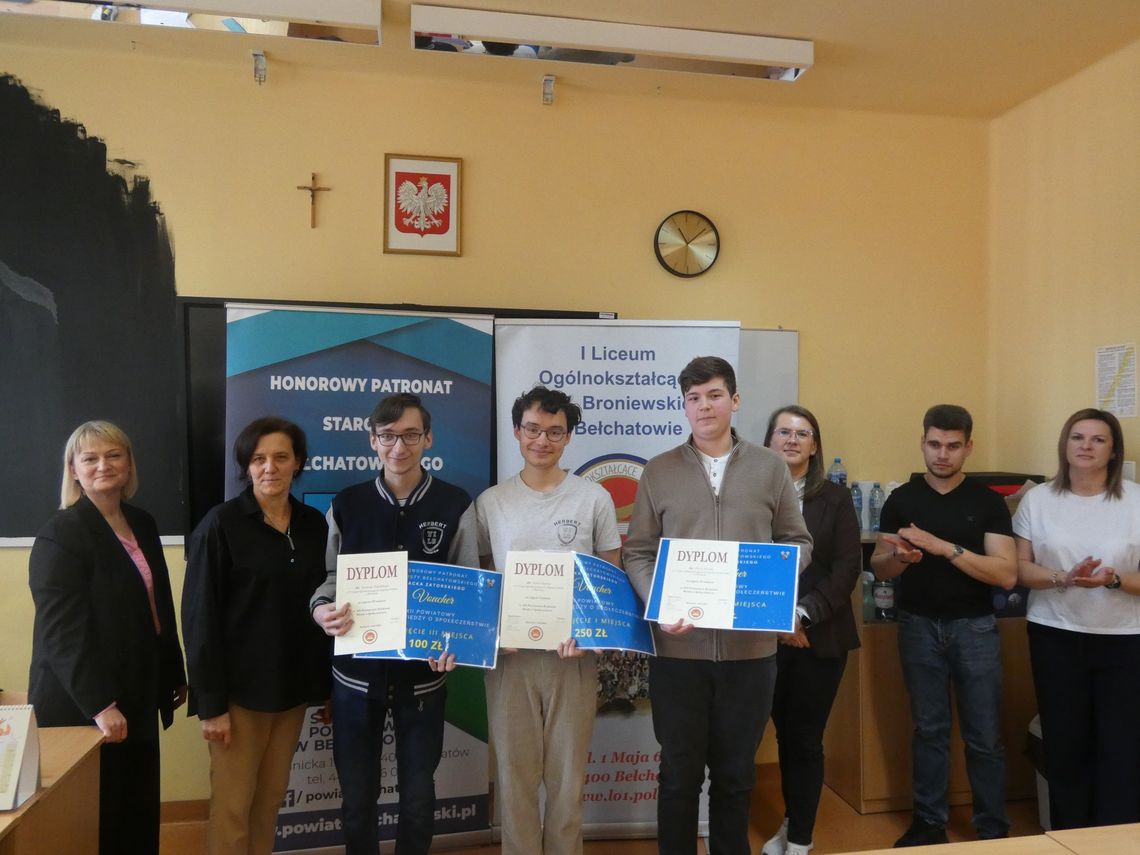 Młodzi znawcy WOS-u rywalizowali w Bełchatowie. Za nami XII edycja powiatowego konkursu