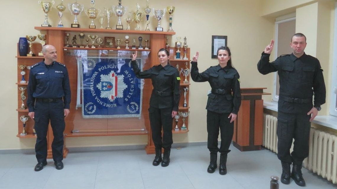 Nowi policjanci w bełchatowskiej Policji Nowi policjanci w bełchatowskiej Policji