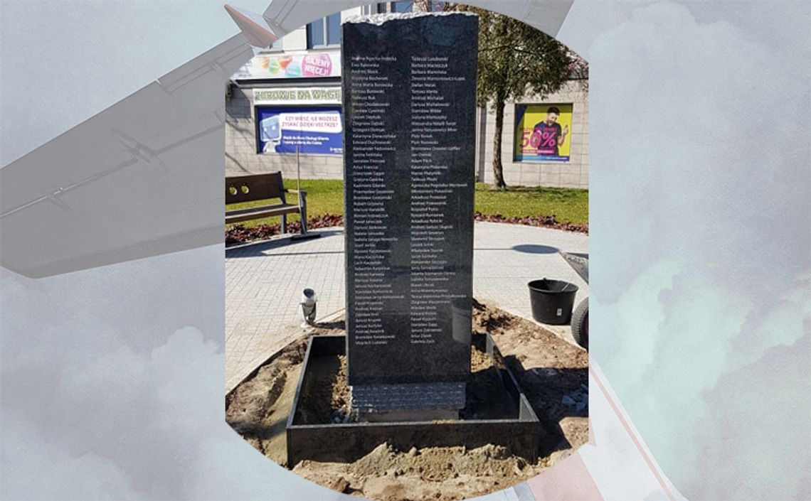 Pomnik Ofiar Tragedii Smoleńskiej stanął w Bełchatowie.