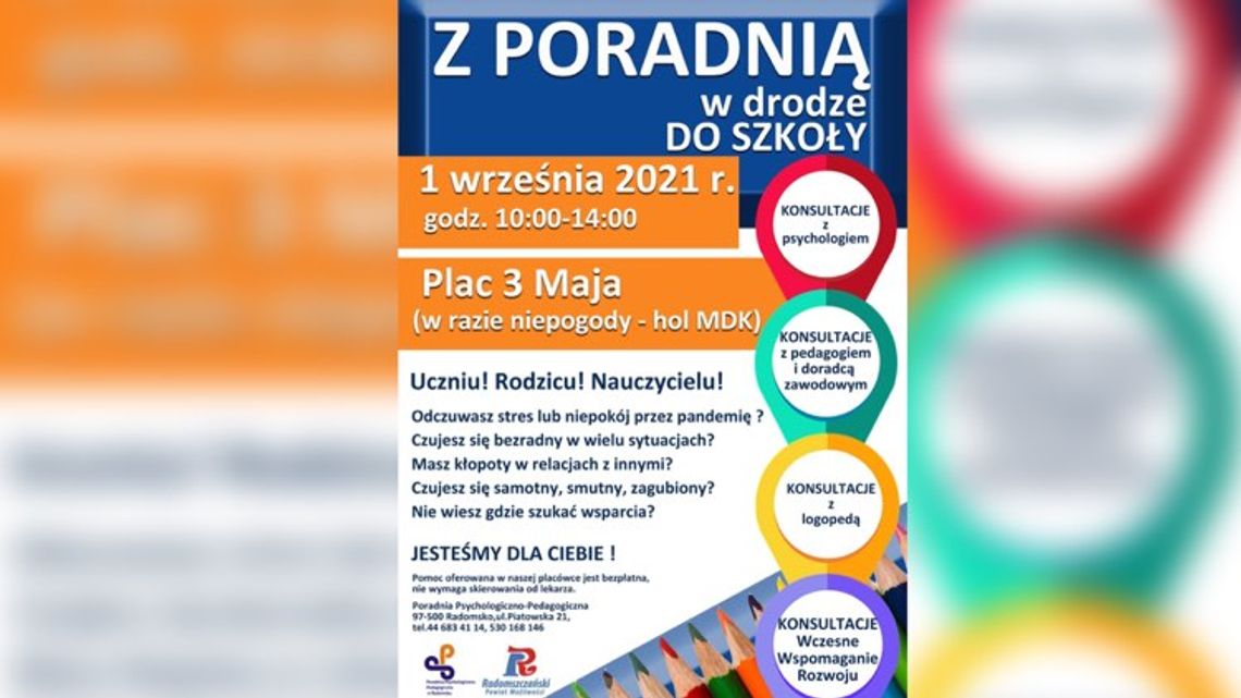 Projekt  „Z Poradnią w drodze do szkoły” odbędzie się 1 września 