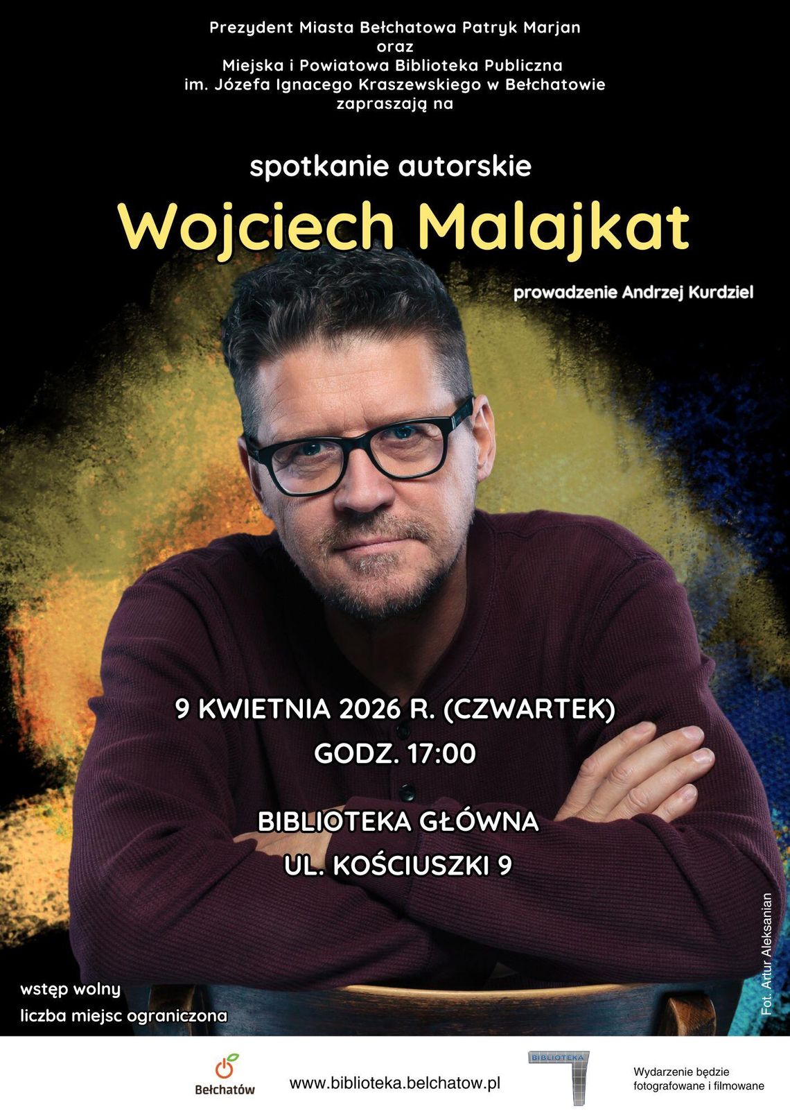 Spotkanie z Wojciechem Malajkatem w bełchatowskiej bibliotece