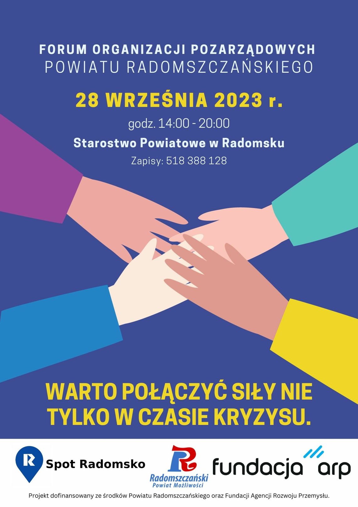 Stowarzyszenie Spot Radomsko zaprasza na Forum Organizacji Pozarządowych Powiatu Radomszczańskiego