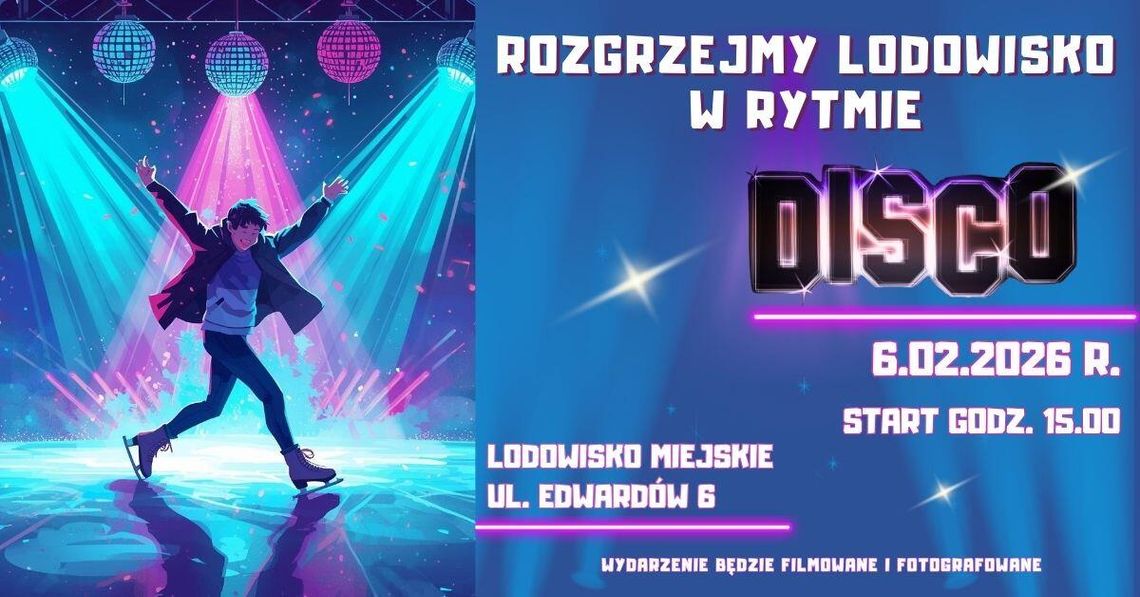 Światła, muzyka i łyżwy – wyjątkowa zabawa na miejskim lodowisku