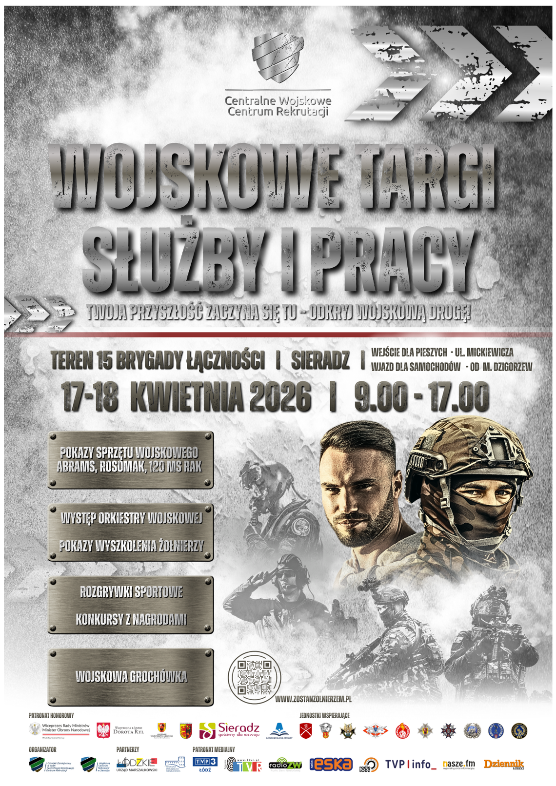 Wojskowe Targi Służby i Pracy w Sieradzu. Sprzęt, pokazy i oferta dla przyszłych żołnierzy Wojskowe Targi Służby i Pracy w Sieradzu. Sprzęt, pokazy i oferta dla przyszłych żołnierzy