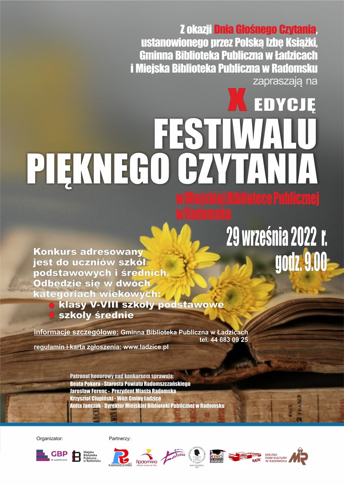 Zapraszamy do wzięcia udziału w Festiwalu Pięknego Czytania 2022