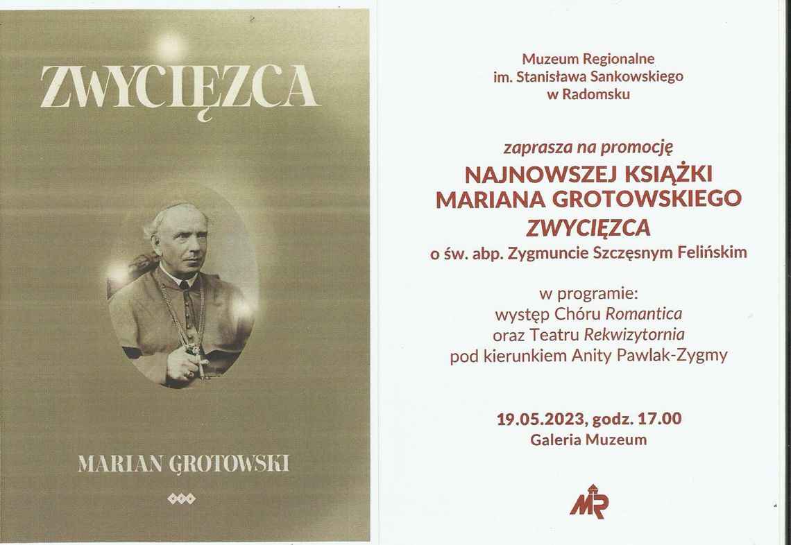 Zapraszamy na promocję kolejnej książki Mariana Grotowskiego pt. "Zwycięzca"